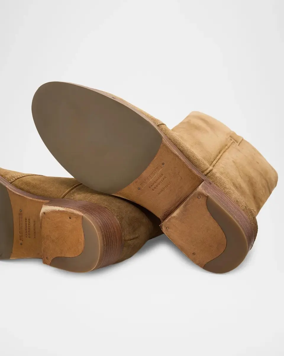 Jil Sander Suede Mid-Calf Western Boots | Thumbnail 4