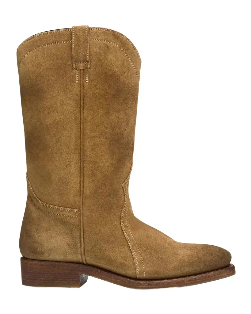 Jil Sander Suede Mid-Calf Western Boots