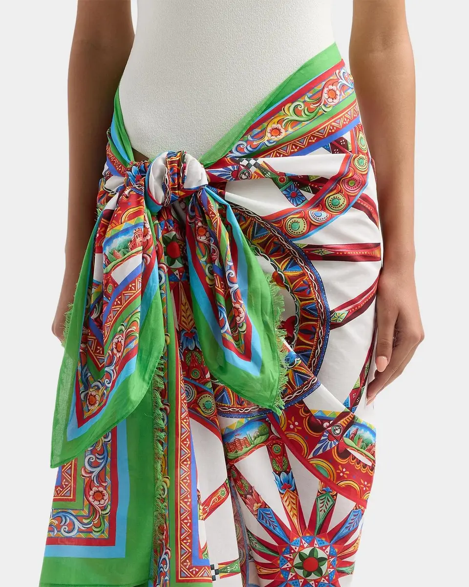 Dolce & Gabbana St. Majolica Cotton Sarong | Thumbnail 4 Dolce & Gabbana St. Majolica Cotton Sarong | Thumbnail 4