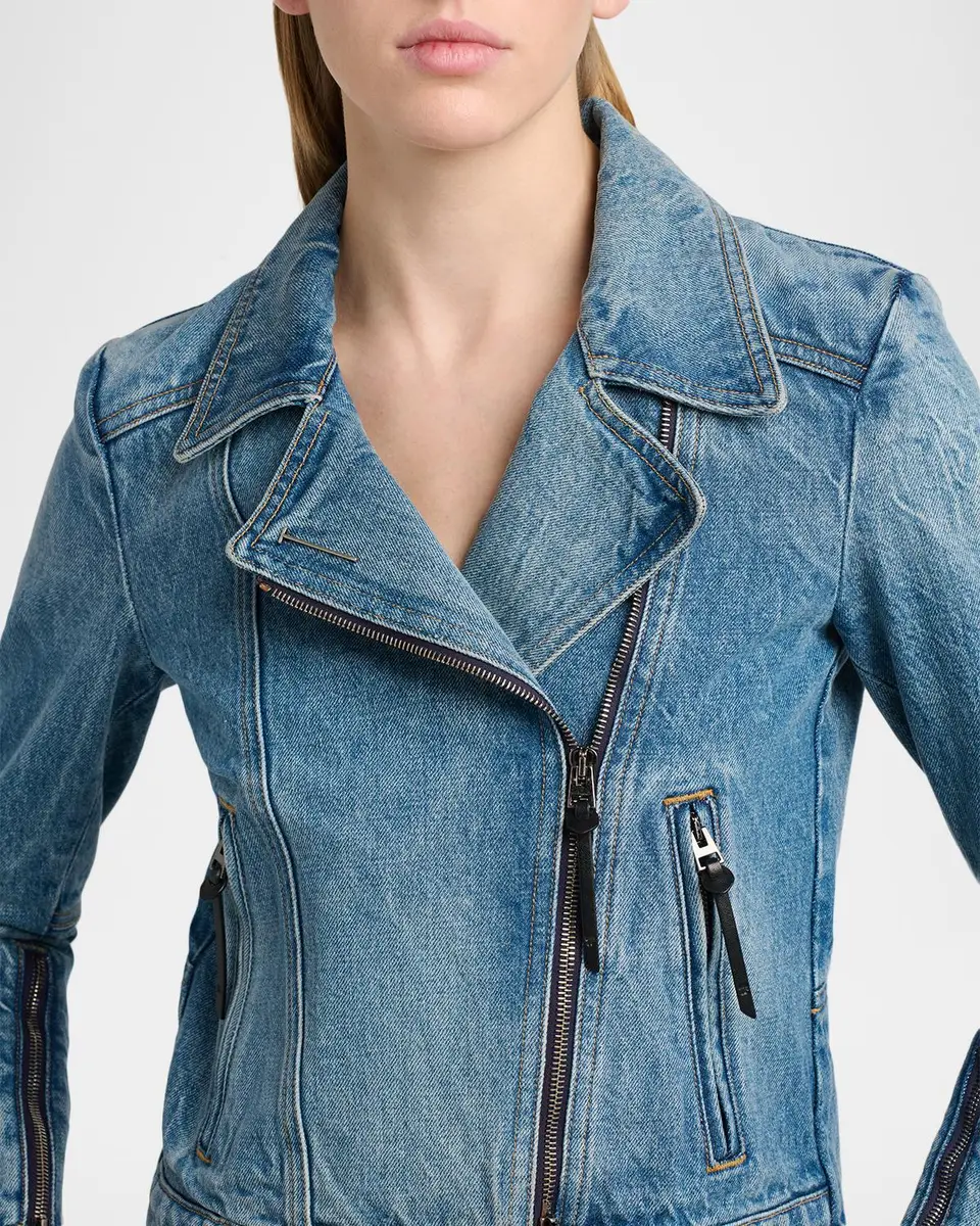 Tom Ford Stonewashed Denim Moto Jacket | Thumbnail 5 Tom Ford Stonewashed Denim Moto Jacket | Thumbnail 5