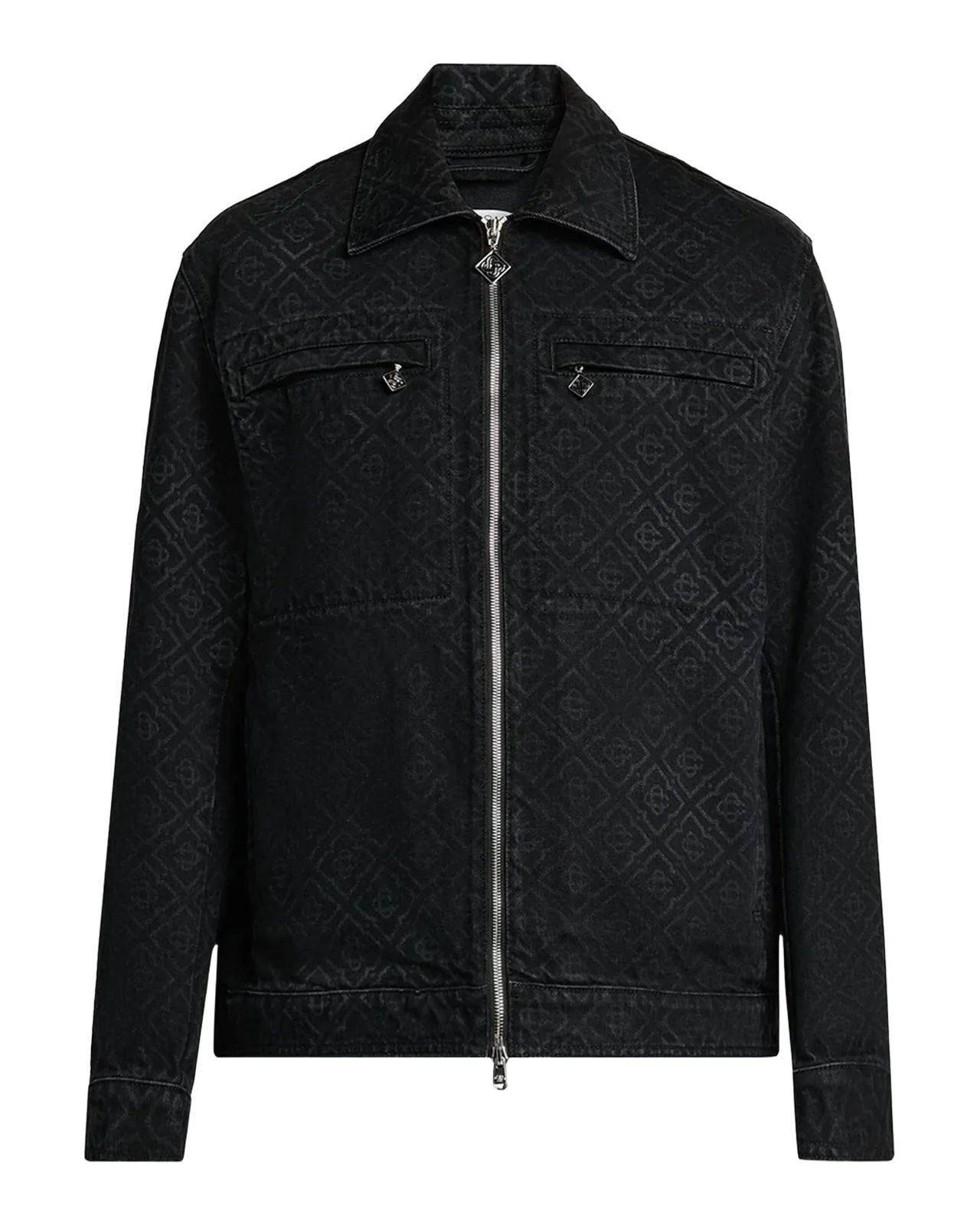 Casablanca Men's Monogram Full-Zip Denim Jacket