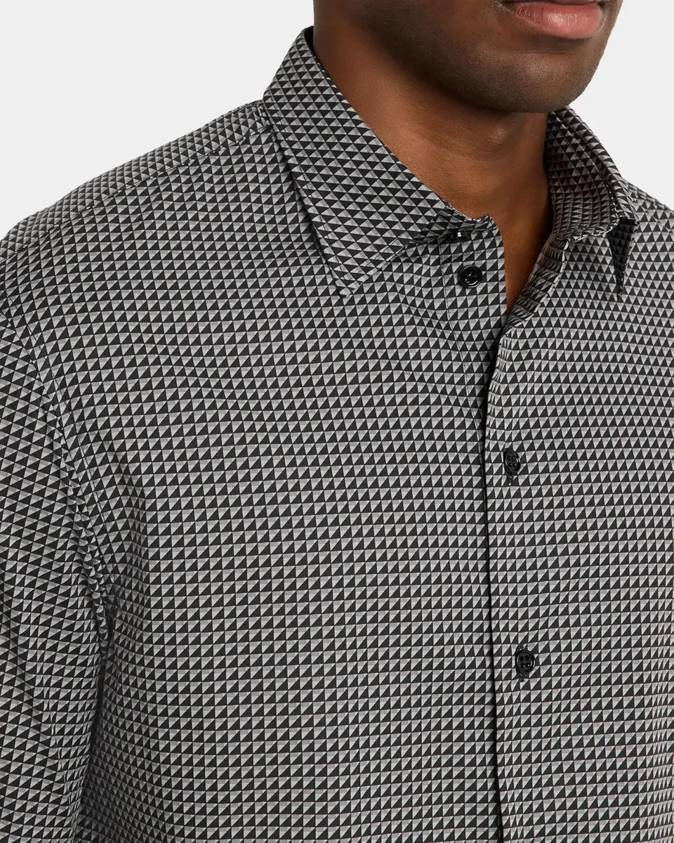 Emporio Armani Men's Contrast Geometric Button-Front Shirt | Thumbnail 5 Emporio Armani Men's Contrast Geometric Button-Front Shirt | Thumbnail 5