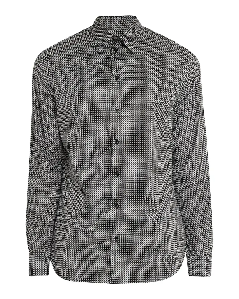 Emporio Armani Men's Contrast Geometric Button-Front Shirt