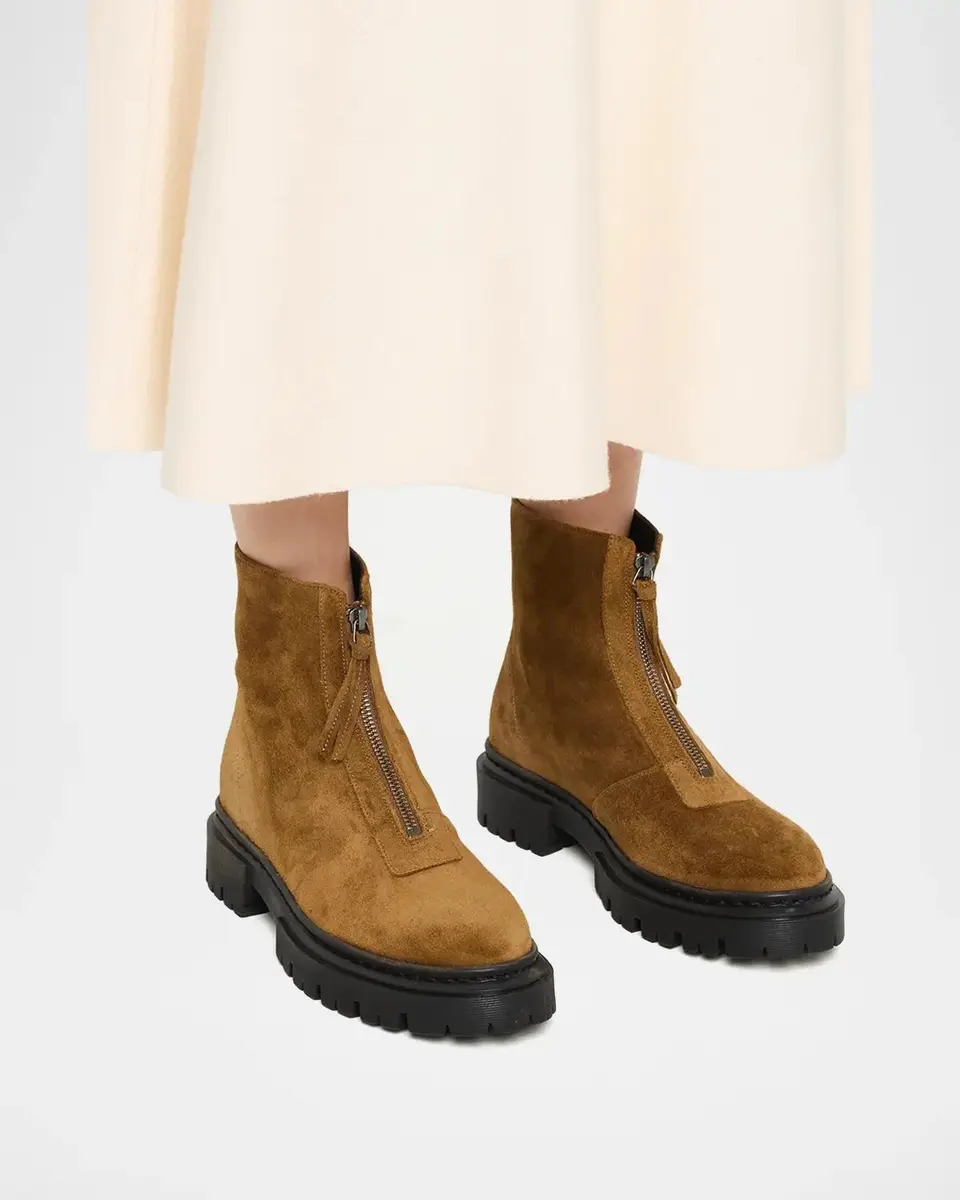 Staud Miles 50MM Suede Ankle Boots | Thumbnail 2 Staud Miles 50MM Suede Ankle Boots | Thumbnail 2