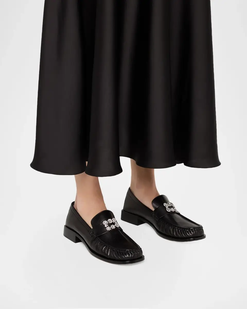 Roger Vivier Embellished Buckle 25MM Leather Loafers | Thumbnail 2