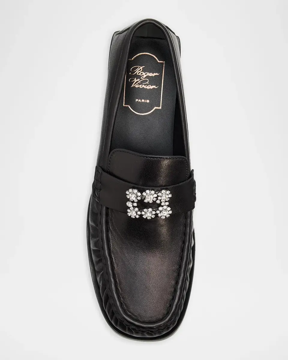 Roger Vivier Embellished Buckle 25MM Leather Loafers | Thumbnail 5