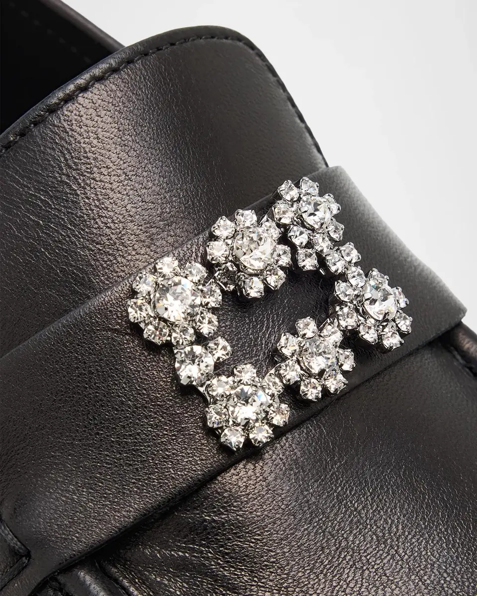 Roger Vivier Embellished Buckle 25MM Leather Loafers | Thumbnail 6