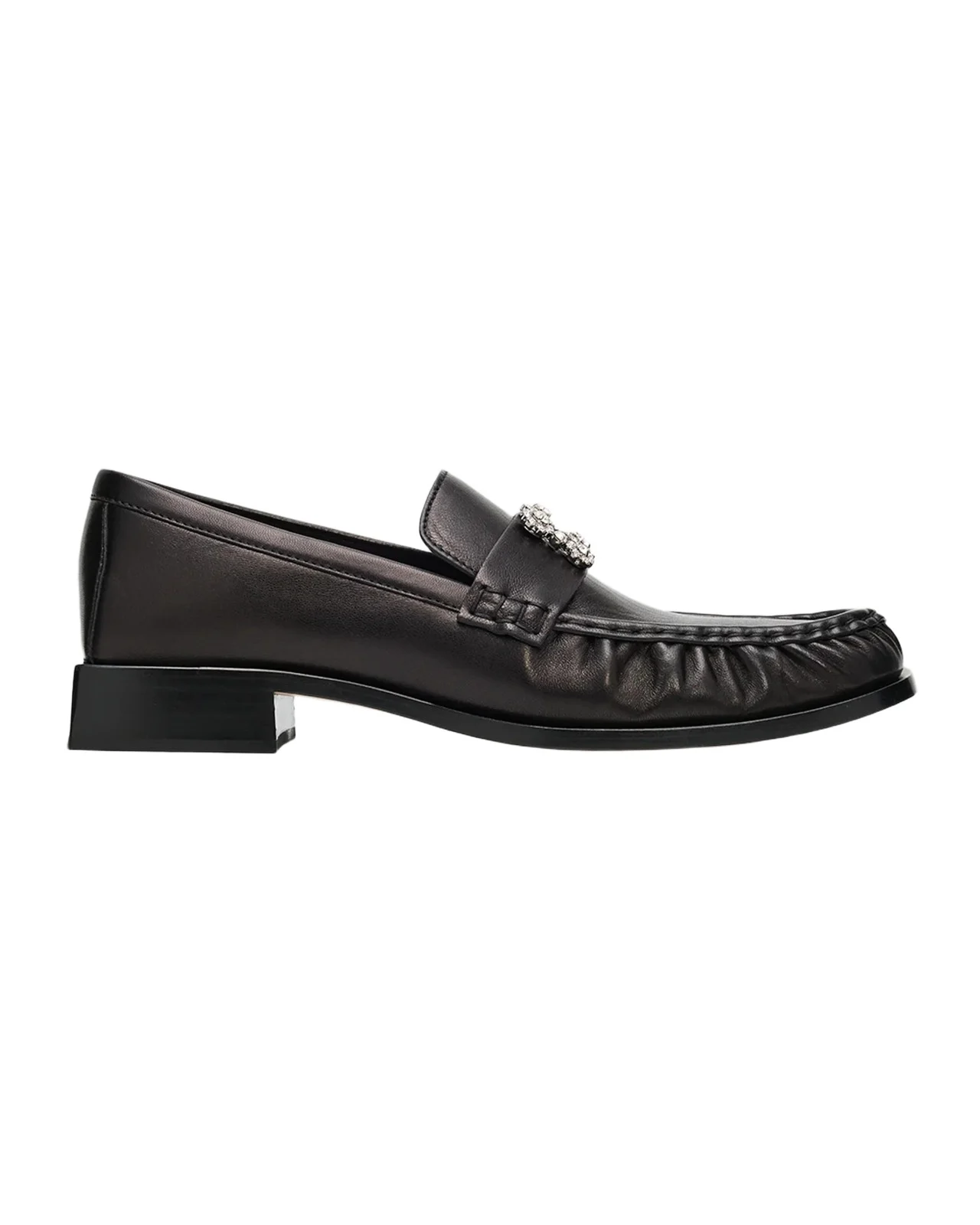 Roger Vivier Embellished Buckle 25MM Leather Loafers