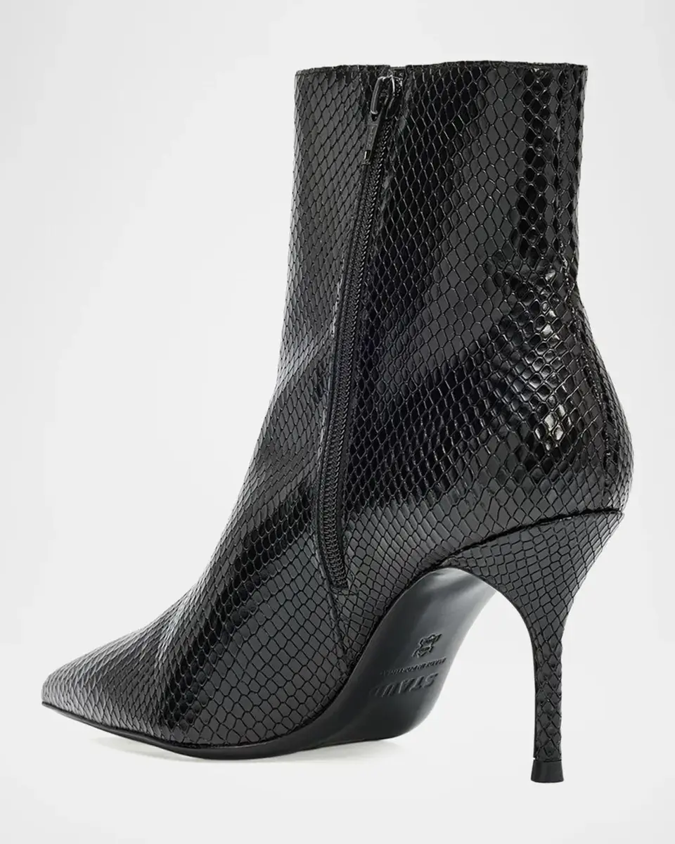 Staud Sebastian Snake-Embossed Leather Ankle Boots | Thumbnail 4 Staud Sebastian Snake-Embossed Leather Ankle Boots | Thumbnail 4