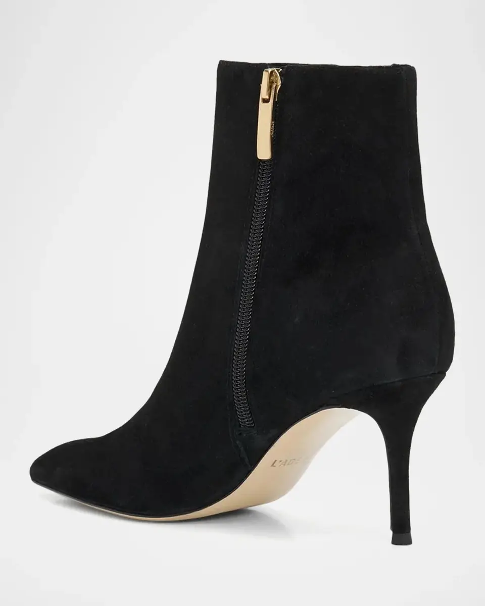 L'Agence Houston 75MM Suede Stiletto Booties | Thumbnail 2 L'Agence Houston 75MM Suede Stiletto Booties | Thumbnail 2