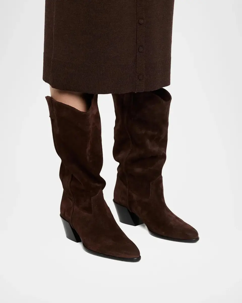 Staud 55mm Monty Suede Cowboy Boots | Thumbnail 2 Staud 55mm Monty Suede Cowboy Boots | Thumbnail 2
