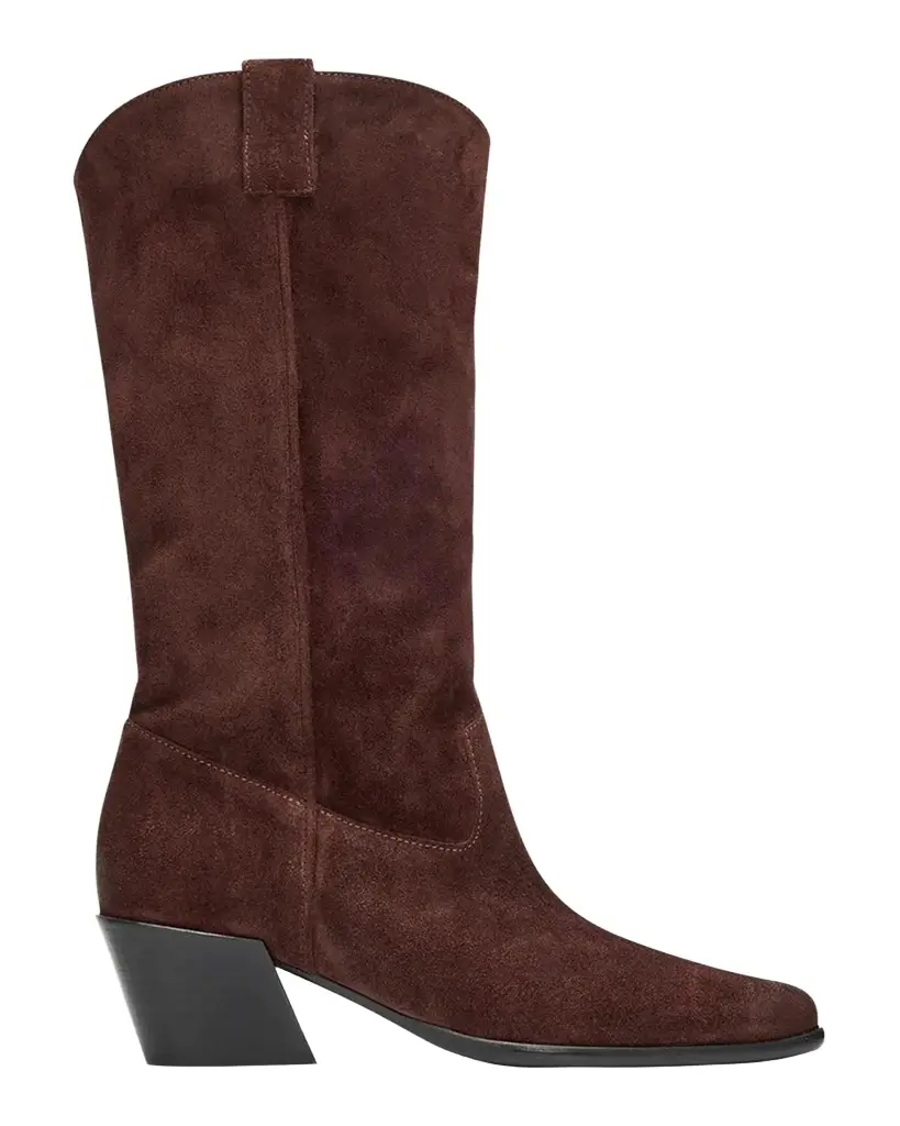 Staud 55mm Monty Suede Cowboy Boots