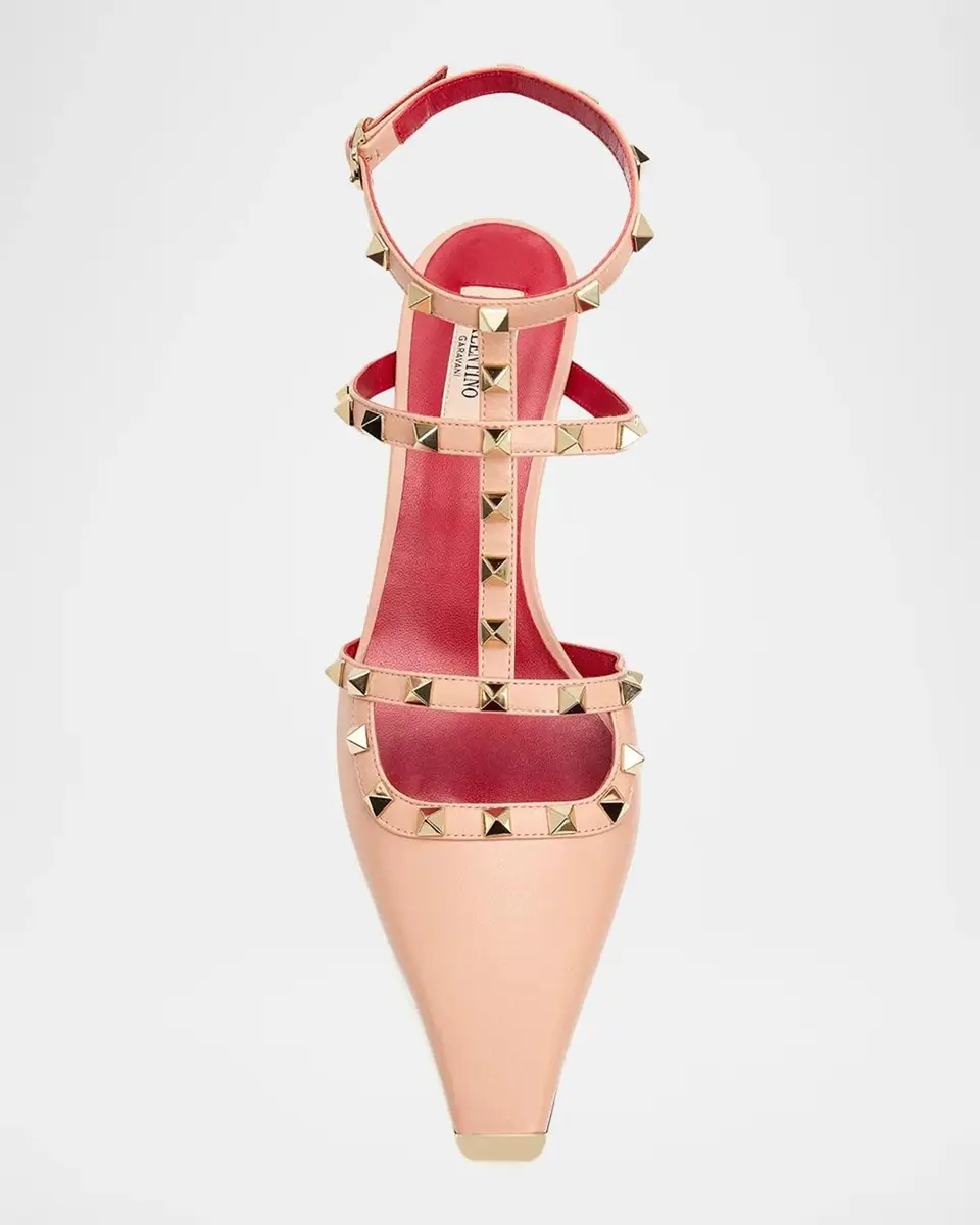 Valentino Garavani 40mm Rockstud Leather Ankle-Strap Pumps | Thumbnail 6 Valentino Garavani 40mm Rockstud Leather Ankle-Strap Pumps | Thumbnail 6