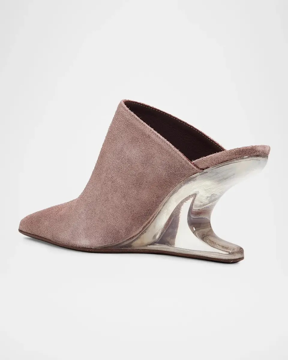 Rick Owens Cantilever 8 Sabot Sharp Suede Mules | Thumbnail 4 Rick Owens Cantilever 8 Sabot Sharp Suede Mules | Thumbnail 4