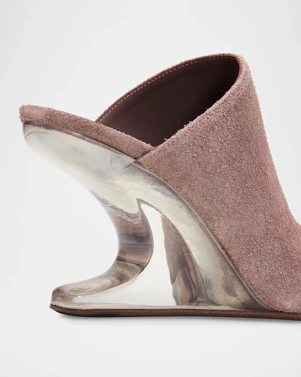 Rick Owens Cantilever 8 Sabot Sharp Suede Mules | Thumbnail 5 Rick Owens Cantilever 8 Sabot Sharp Suede Mules | Thumbnail 5