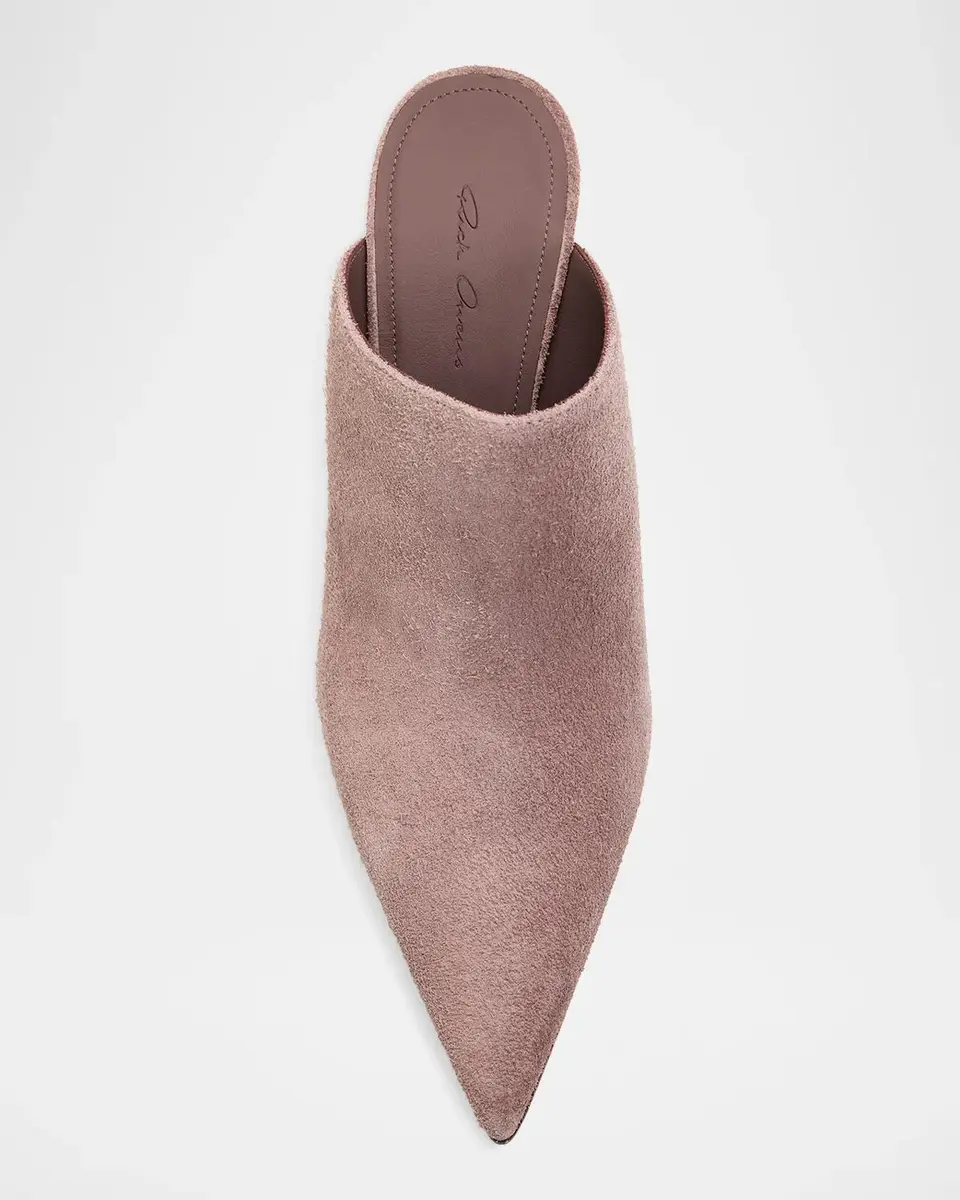 Rick Owens Cantilever 8 Sabot Sharp Suede Mules | Thumbnail 6 Rick Owens Cantilever 8 Sabot Sharp Suede Mules | Thumbnail 6