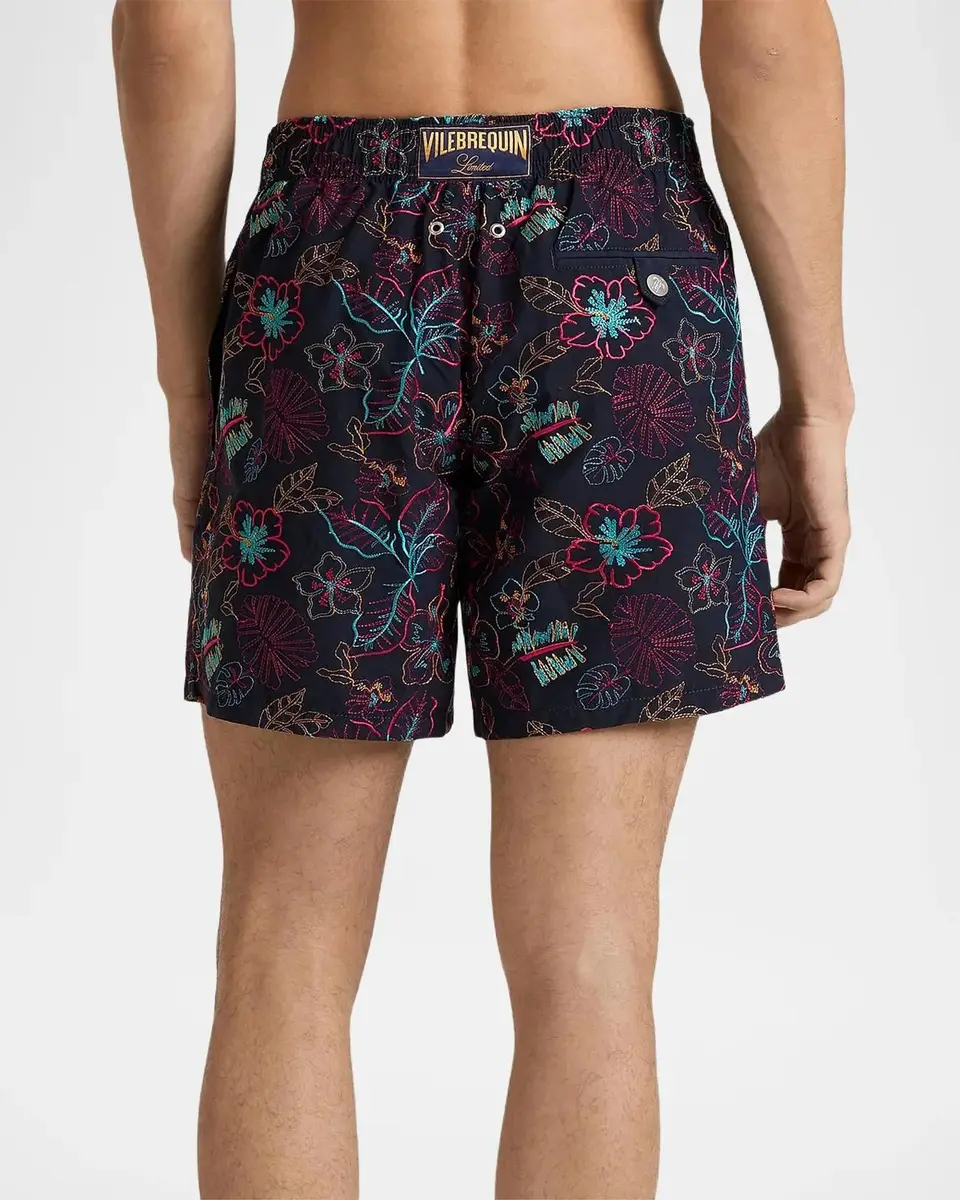Vilebrequin Men's Mistral Embroidered Swim Trunks | Thumbnail 2