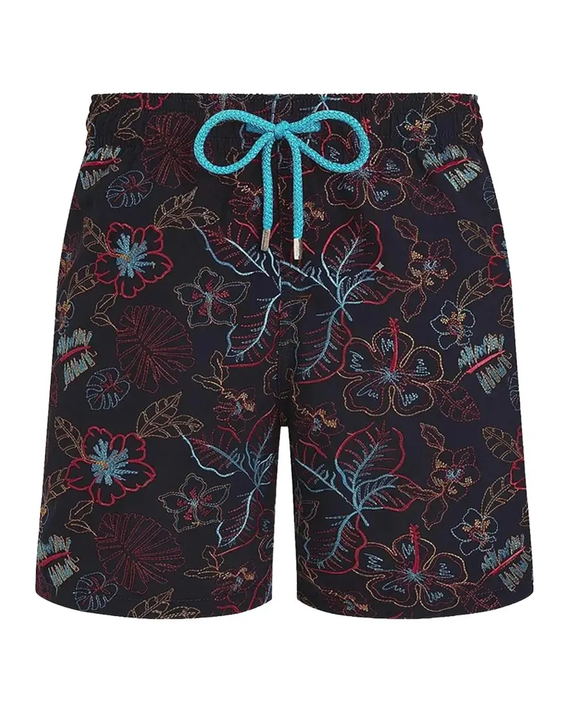 Vilebrequin Men's Mistral Embroidered Swim Trunks