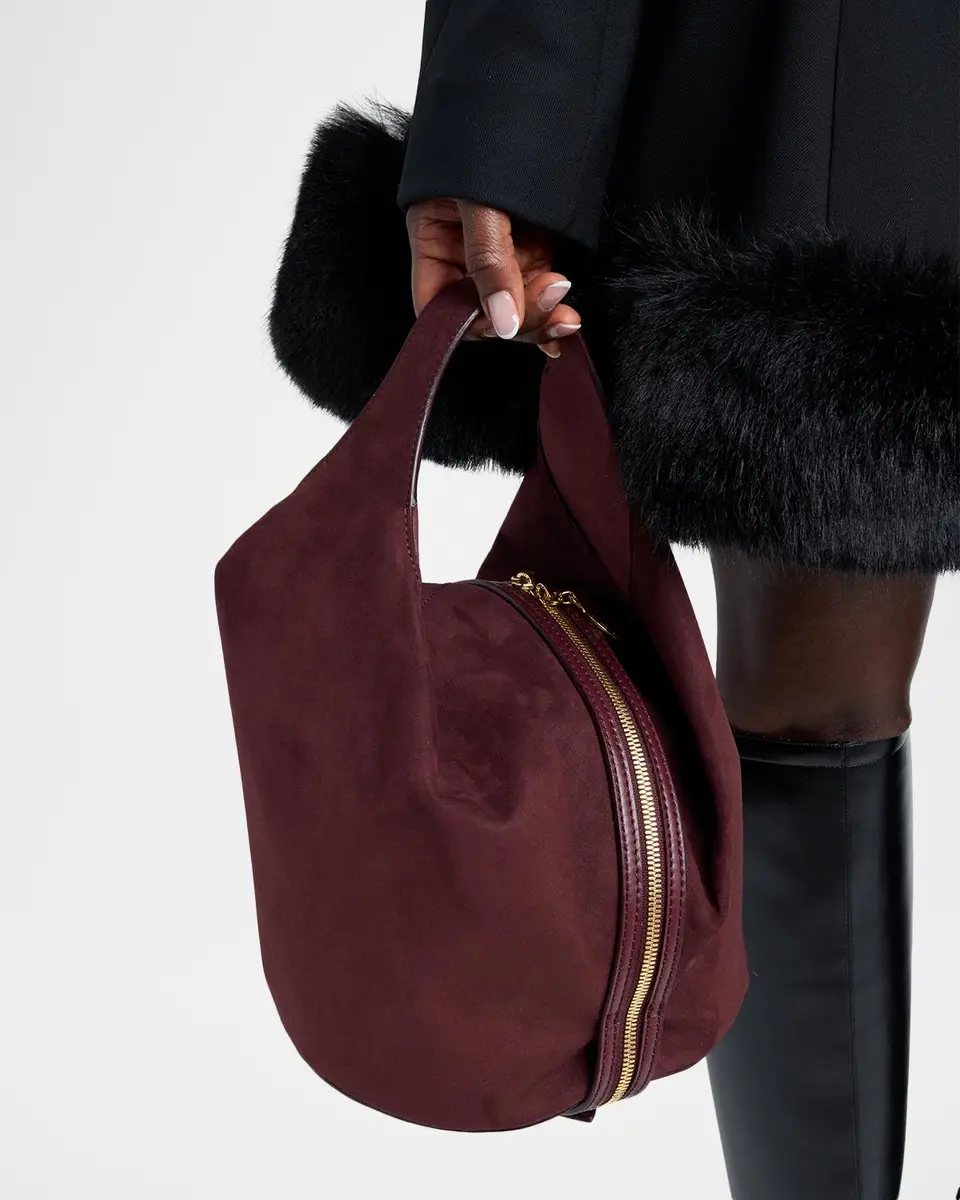 Stella McCartney Appaloosa Small Vegan Suede Bucket Bag | Thumbnail 2 Stella McCartney Appaloosa Small Vegan Suede Bucket Bag | Thumbnail 2