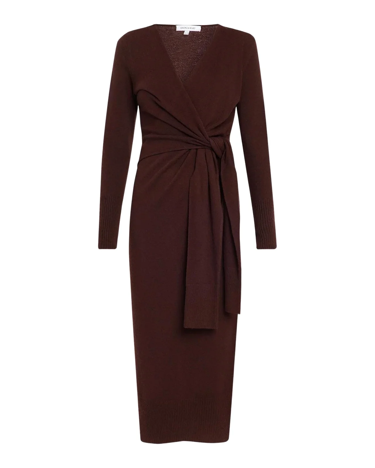 Veronica Beard Salomez Knit Wrap Midi Dress