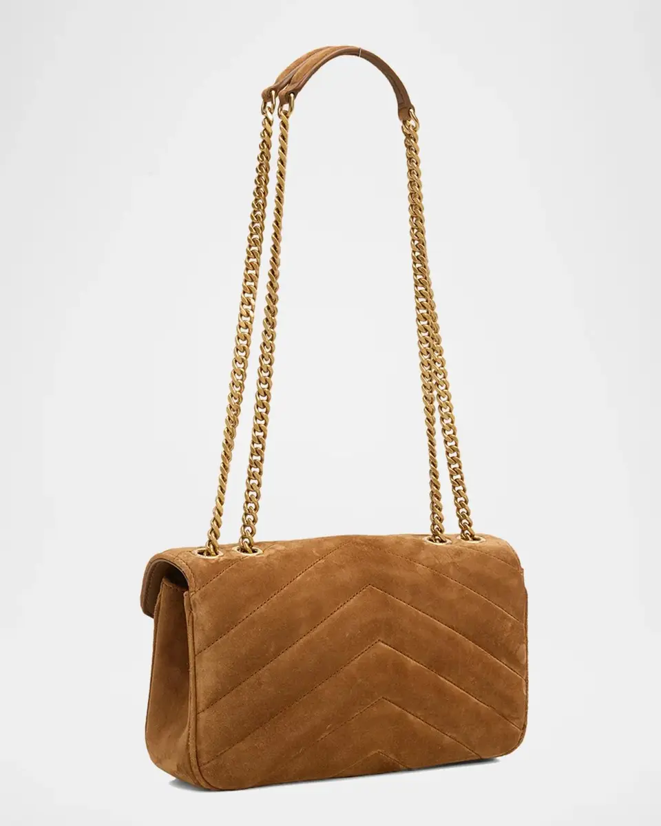 Saint Laurent Loulou Small Quilted Suede Shoulder Bag | Thumbnail 3 Saint Laurent Loulou Small Quilted Suede Shoulder Bag | Thumbnail 3