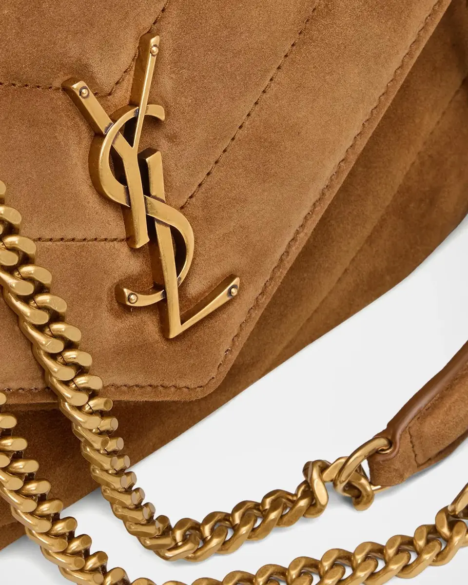 Saint Laurent Loulou Small Quilted Suede Shoulder Bag | Thumbnail 6 Saint Laurent Loulou Small Quilted Suede Shoulder Bag | Thumbnail 6