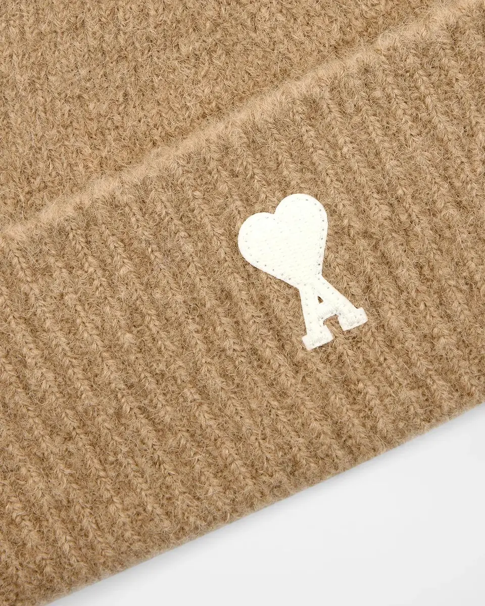 AMI PARIS Logo Alpaca-Blend Knit Beanie Hat | Thumbnail 3 AMI PARIS Logo Alpaca-Blend Knit Beanie Hat | Thumbnail 3