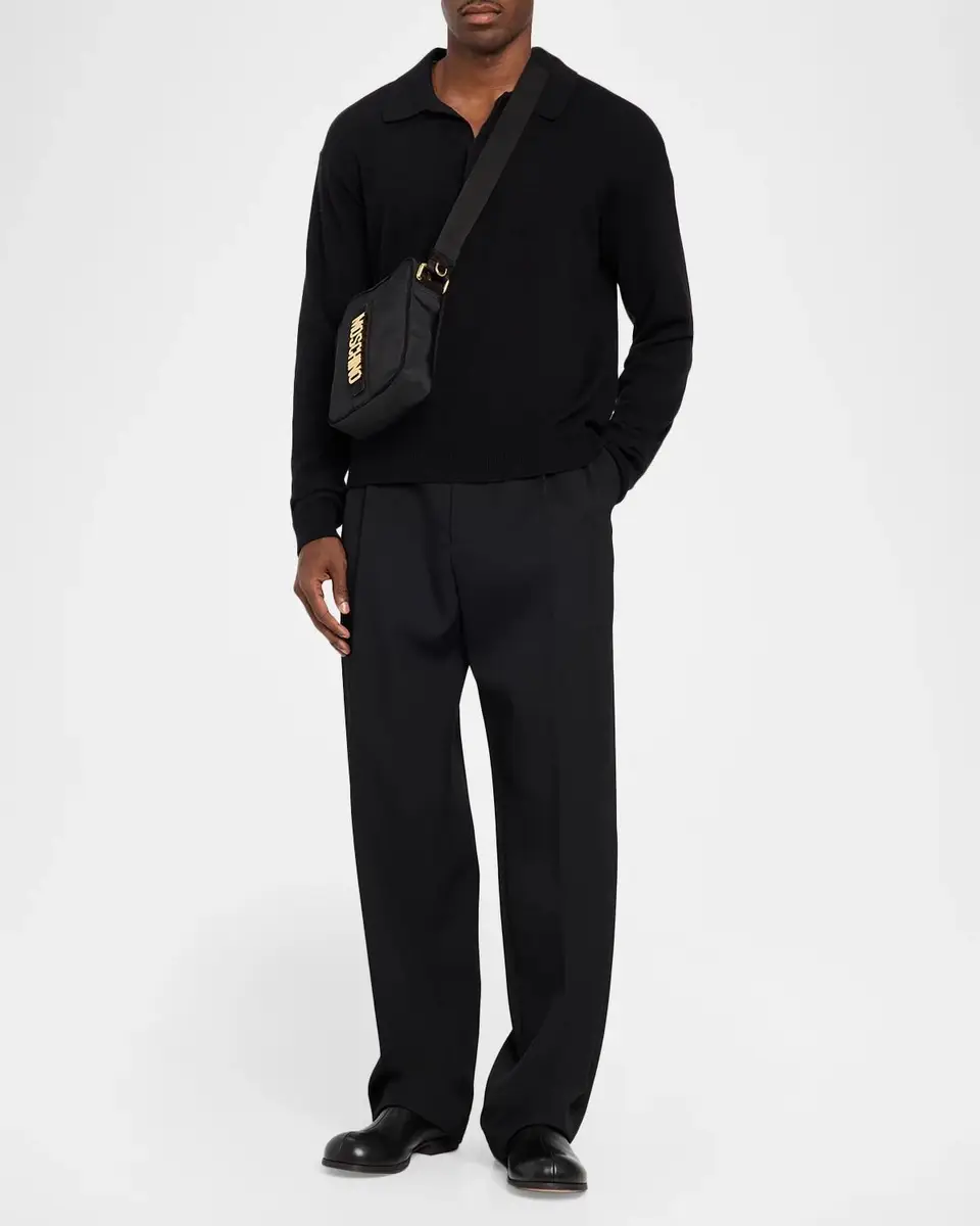 MOSCHINO Men's Metal-Logo Crossbody Bag | Thumbnail 5 MOSCHINO Men's Metal-Logo Crossbody Bag | Thumbnail 5