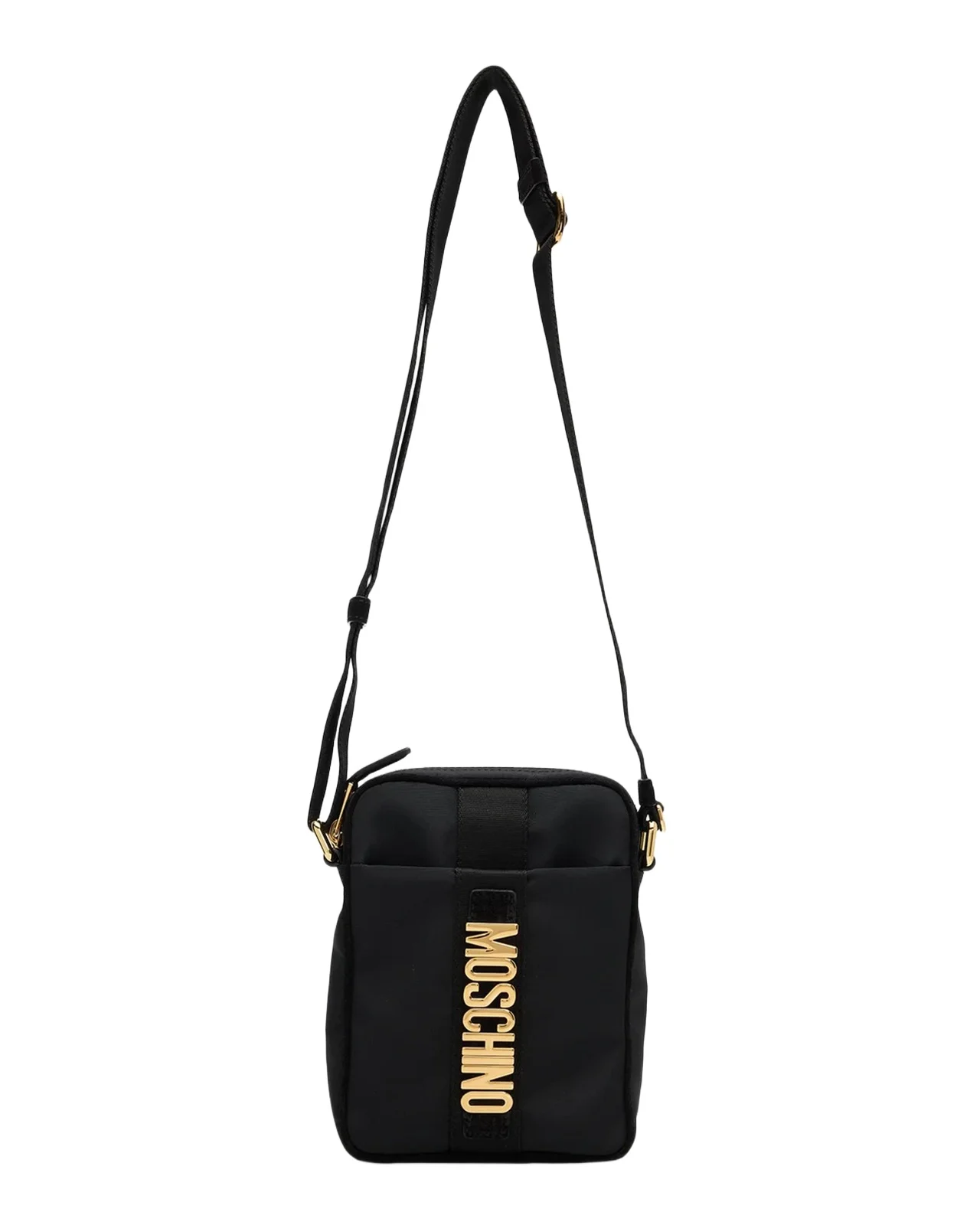 MOSCHINO Men's Metal-Logo Crossbody Bag