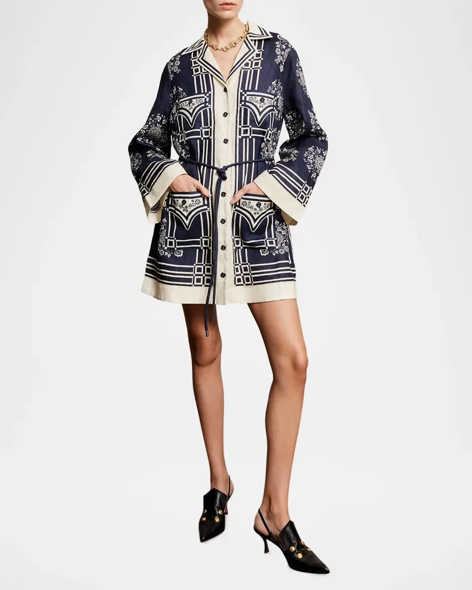 ALÉMAIS Banderrra Belted Linen Mini Dress | Thumbnail 2 ALÉMAIS Banderrra Belted Linen Mini Dress | Thumbnail 2