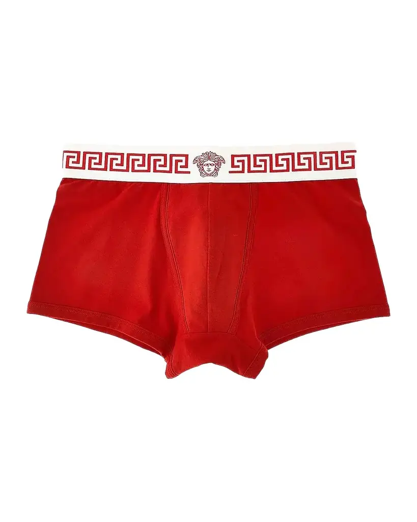 Versace Men's Medusa Head Greco-Trim Jersey Trunk Brief