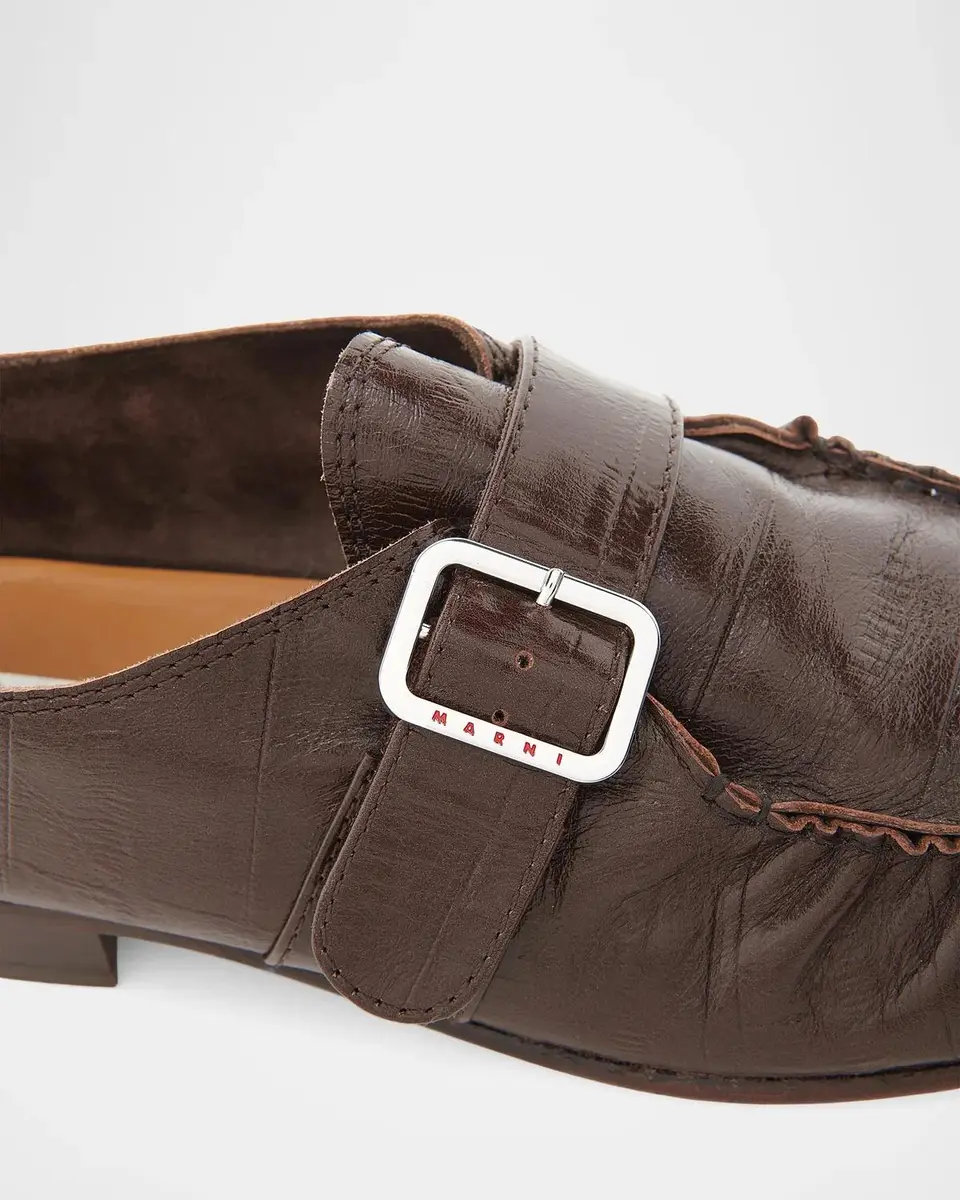 Marni Men's Moccasin Leather Apron Toe Shoes | Thumbnail 4 Marni Men's Moccasin Leather Apron Toe Shoes | Thumbnail 4