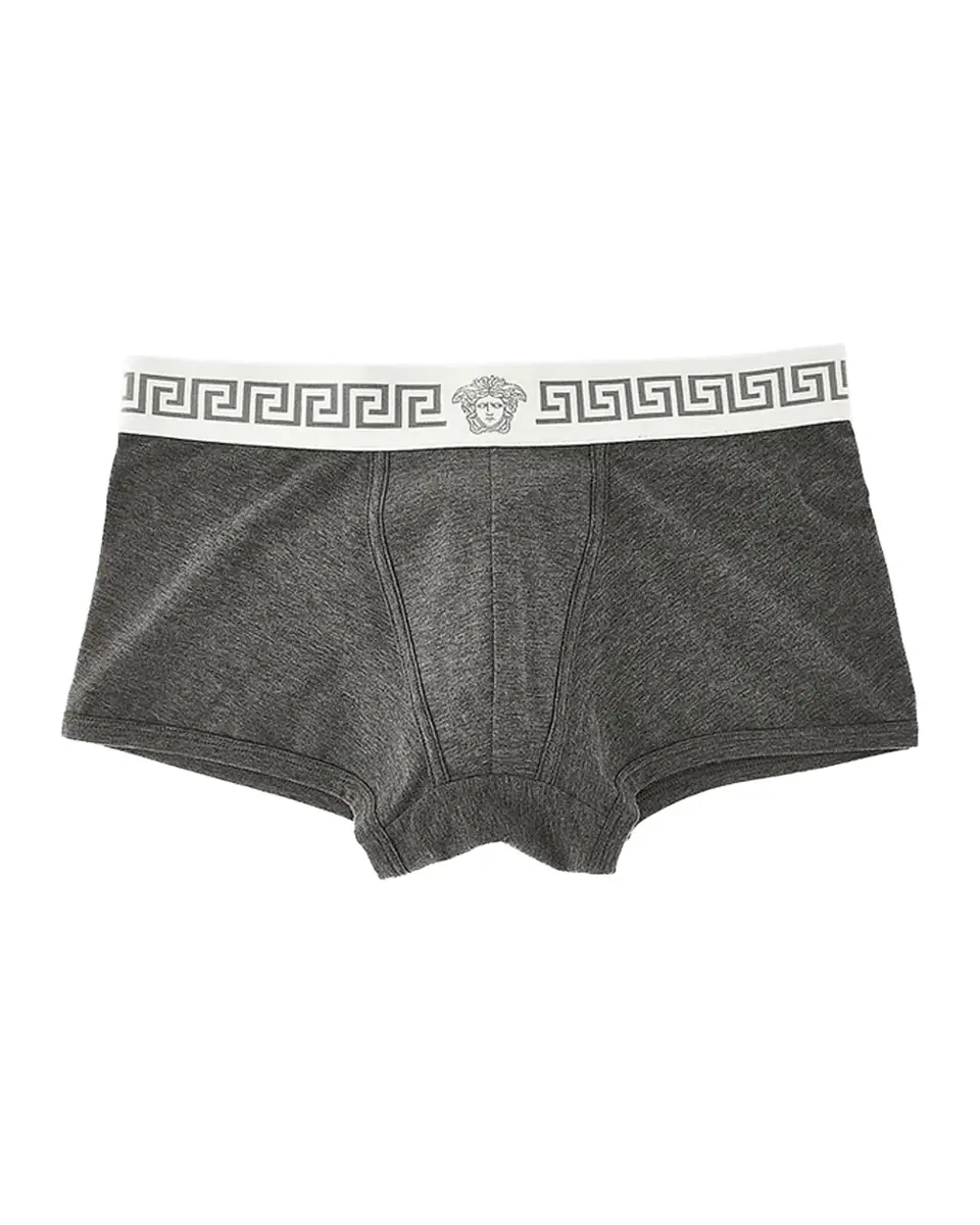 Versace Men's Medusa Head Greco-Trim Jersey Trunk Brief | Thumbnail 2