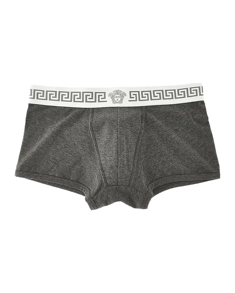 Versace Men's Medusa Head Greco-Trim Jersey Trunk Brief