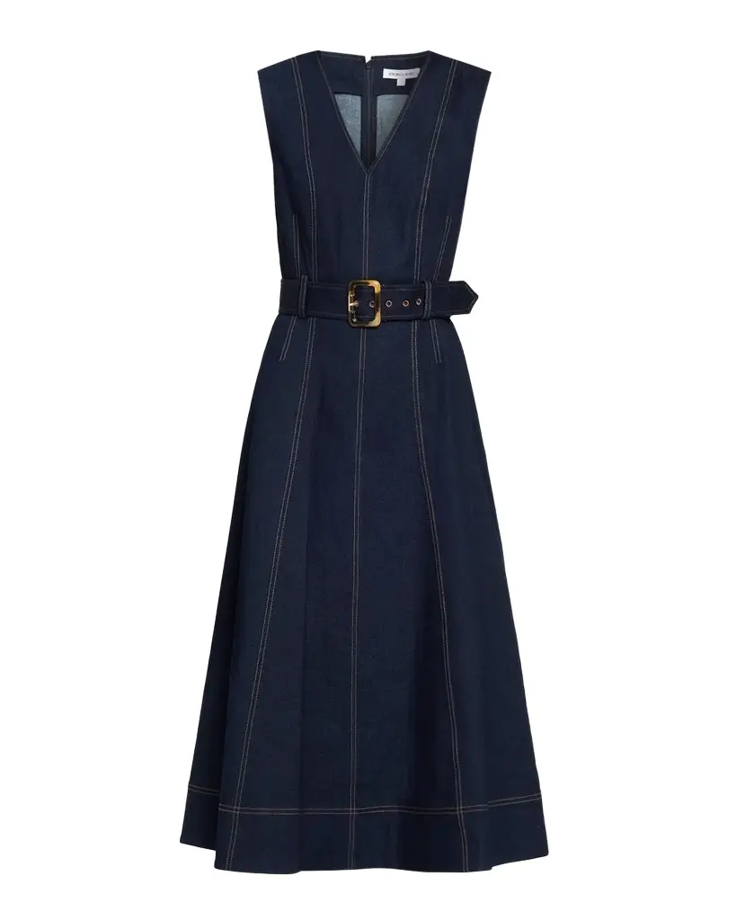 Cosette Belted Denim Midi Dress Cosette Belted Denim Midi Dress