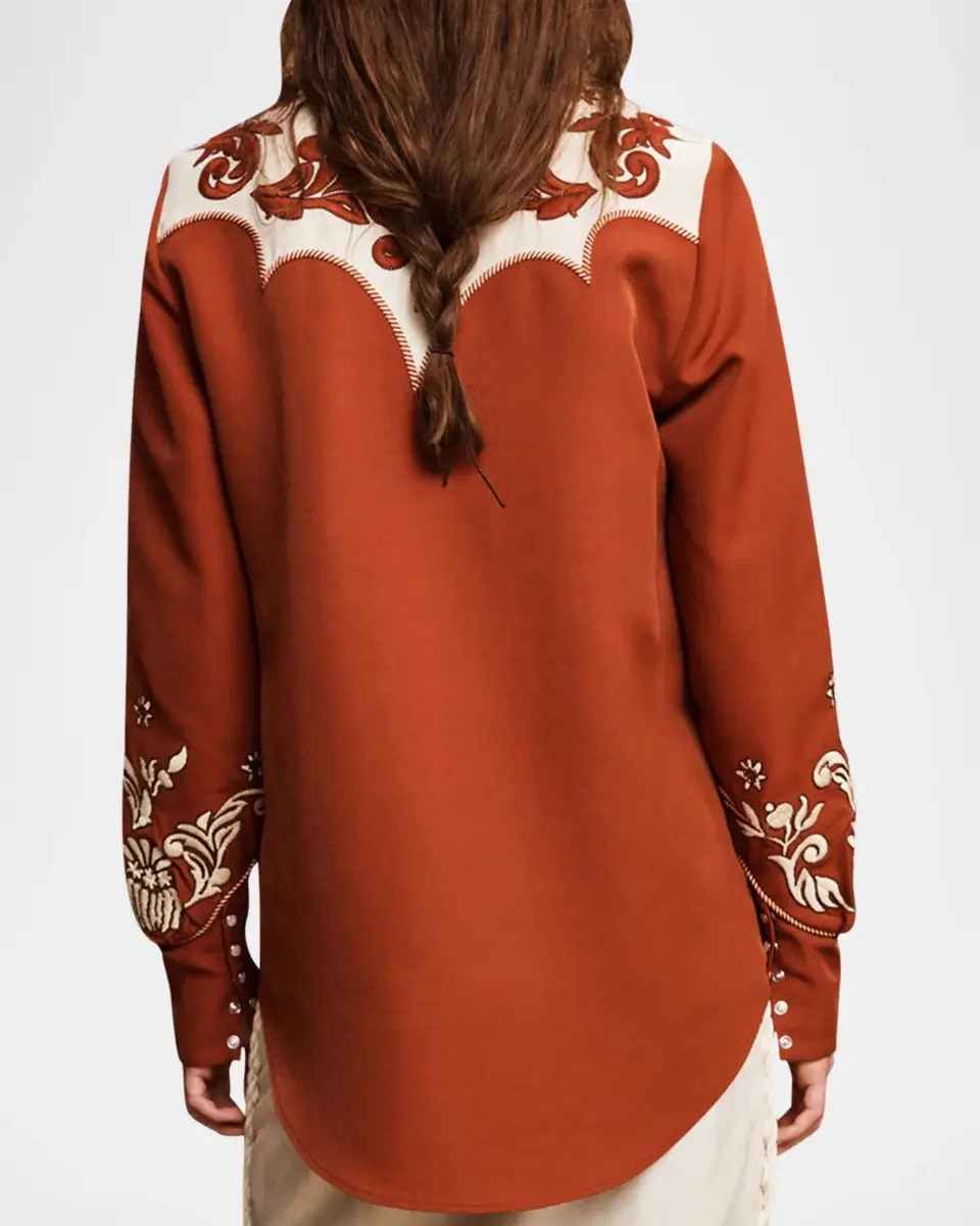 ALÉMAIS Duke Embroidered Button-Front Shirt | Thumbnail 2