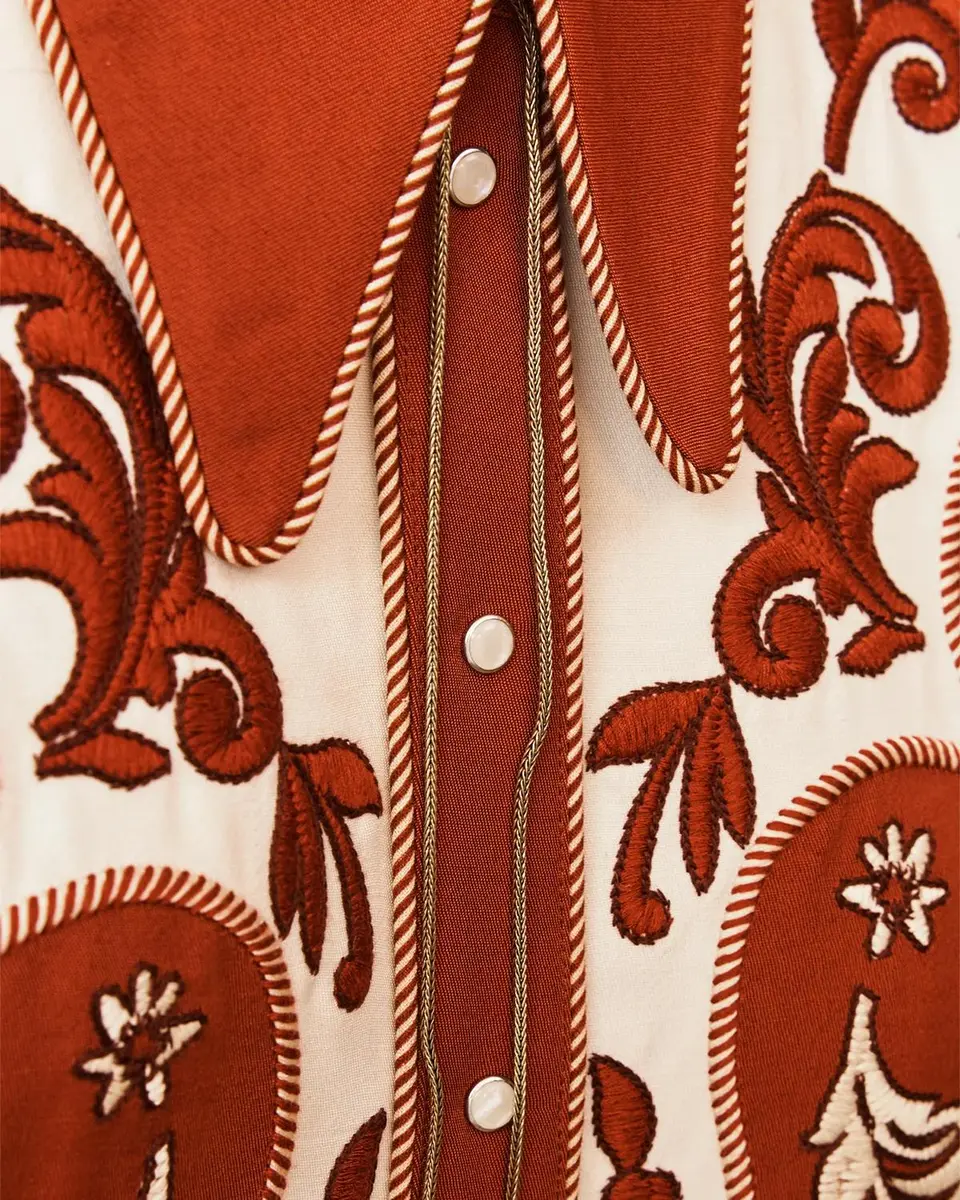 ALÉMAIS Duke Embroidered Button-Front Shirt | Thumbnail 3