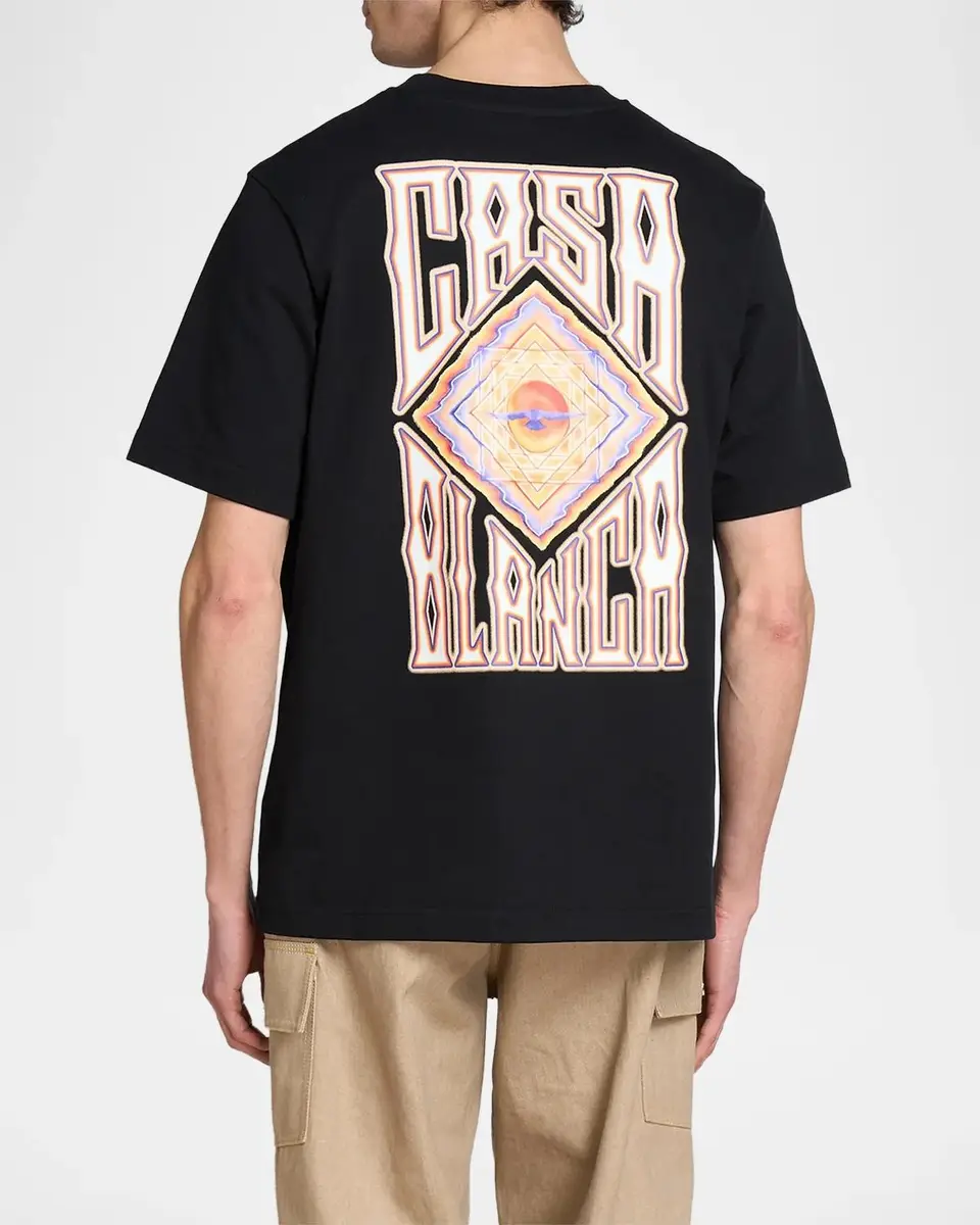 Casablanca Men's Hermon's Mirage-Print Cotton T-Shirt | Thumbnail 3 Casablanca Men's Hermon's Mirage-Print Cotton T-Shirt | Thumbnail 3