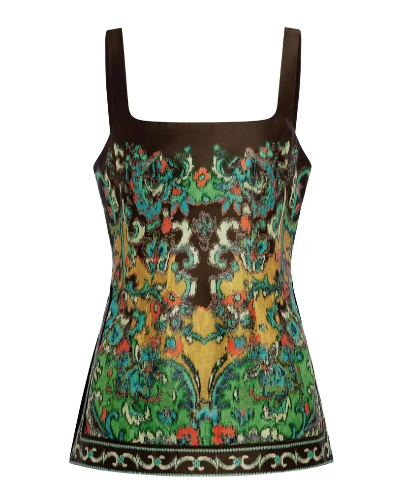ALÉMAIS Charlotte Sleeveless Square-Neck Top