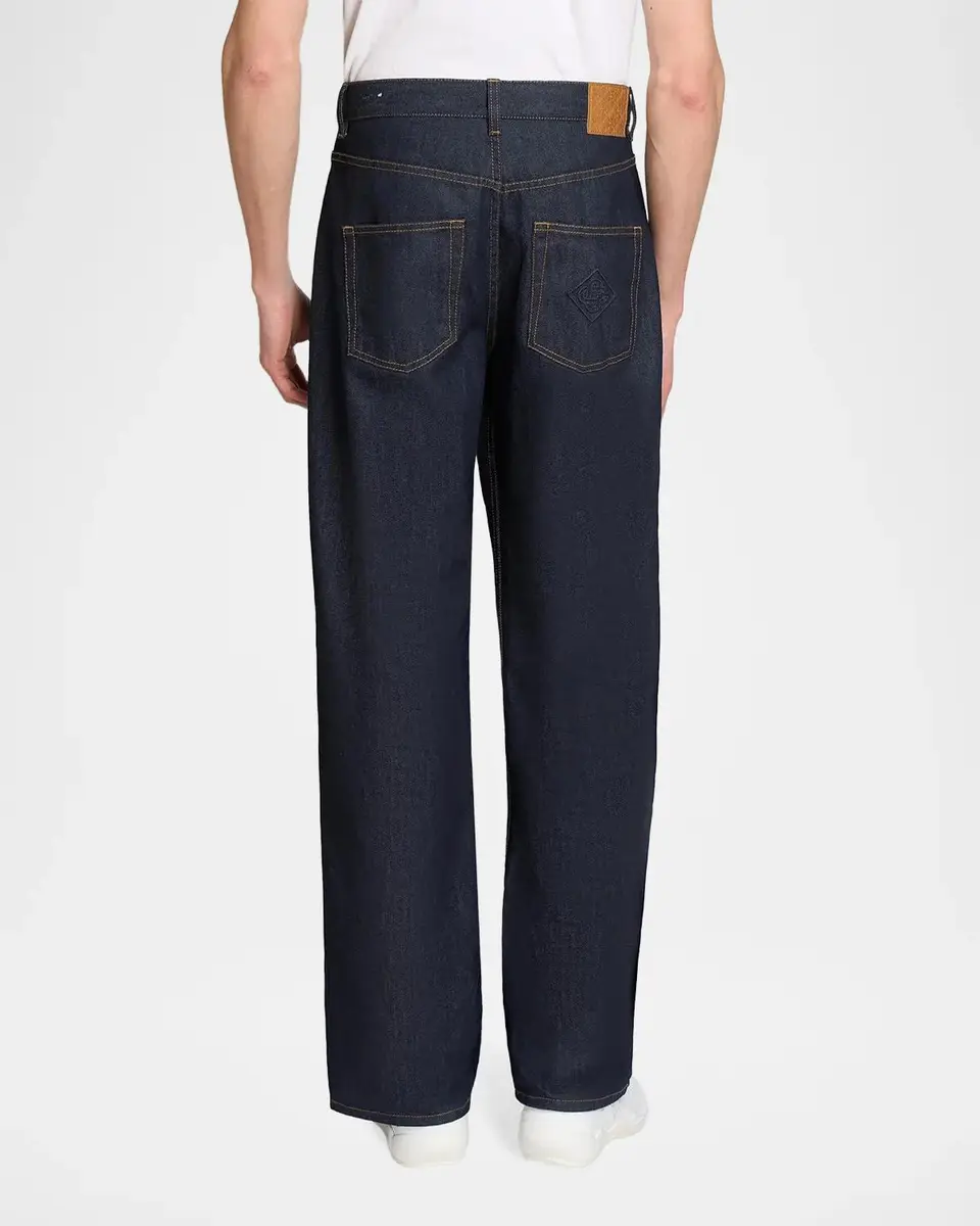 Casablanca Men's Raw Denim Baggy Jeans | Thumbnail 3 Casablanca Men's Raw Denim Baggy Jeans | Thumbnail 3