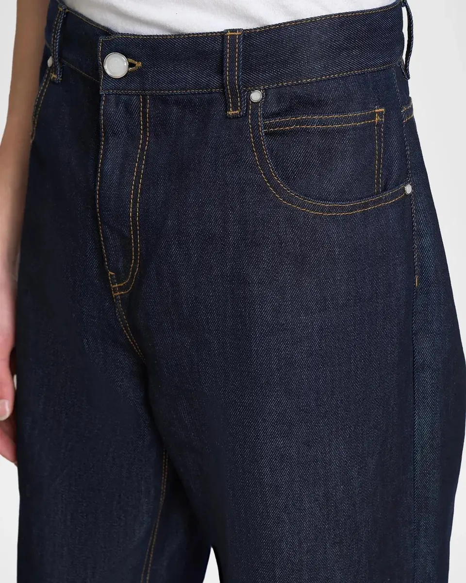 Casablanca Men's Raw Denim Baggy Jeans | Thumbnail 5 Casablanca Men's Raw Denim Baggy Jeans | Thumbnail 5
