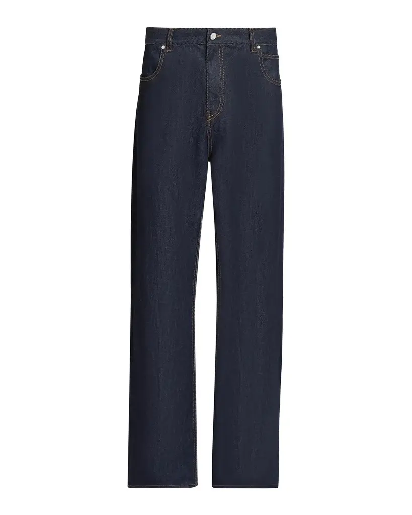 Men's Raw Denim Baggy Jeans