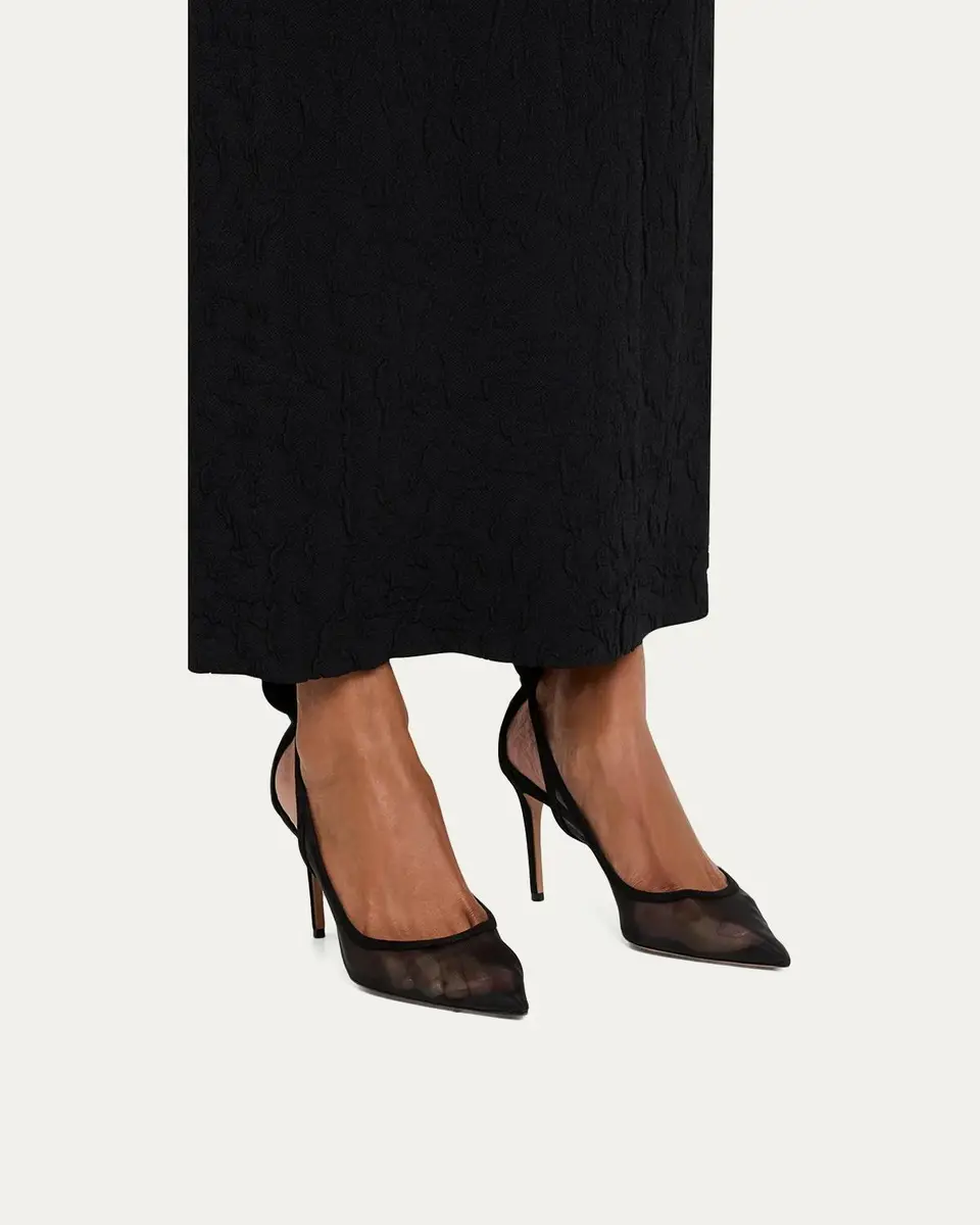 Aquazzura 85mm Bow Tie Mesh Pumps | Thumbnail 2