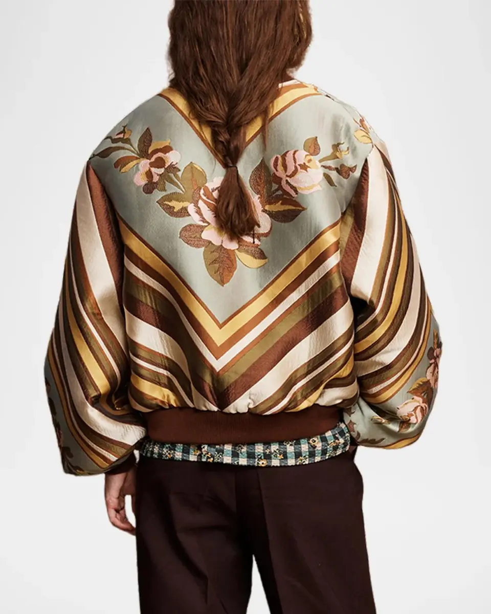 ALÉMAIS La Rose Jacquard Bomber Jacket | Thumbnail 3