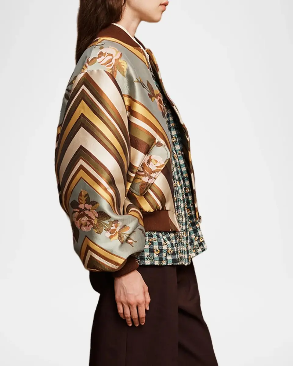 ALÉMAIS La Rose Jacquard Bomber Jacket | Thumbnail 5
