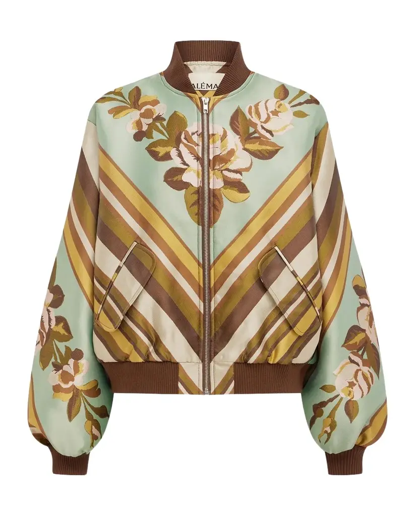 ALÉMAIS La Rose Jacquard Bomber Jacket