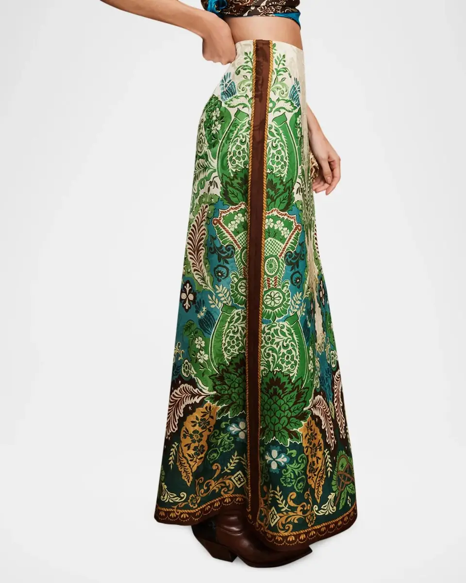 ALÉMAIS Florence Botanical Jacquard Maxi Skirt | Thumbnail 4
