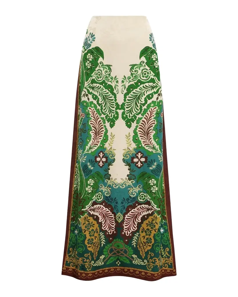 ALÉMAIS Florence Botanical Jacquard Maxi Skirt