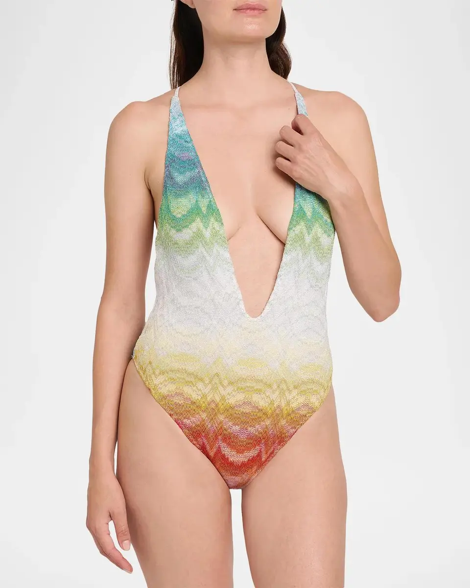 Missoni Chevron Plunge One-Piece Swimsuit | Thumbnail 5 Missoni Chevron Plunge One-Piece Swimsuit | Thumbnail 5