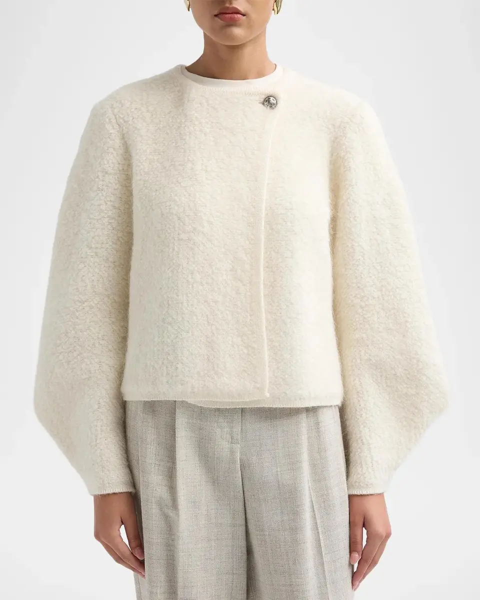Ba&sh Fida Wool-Blend Blouson Cardigan | Thumbnail 4